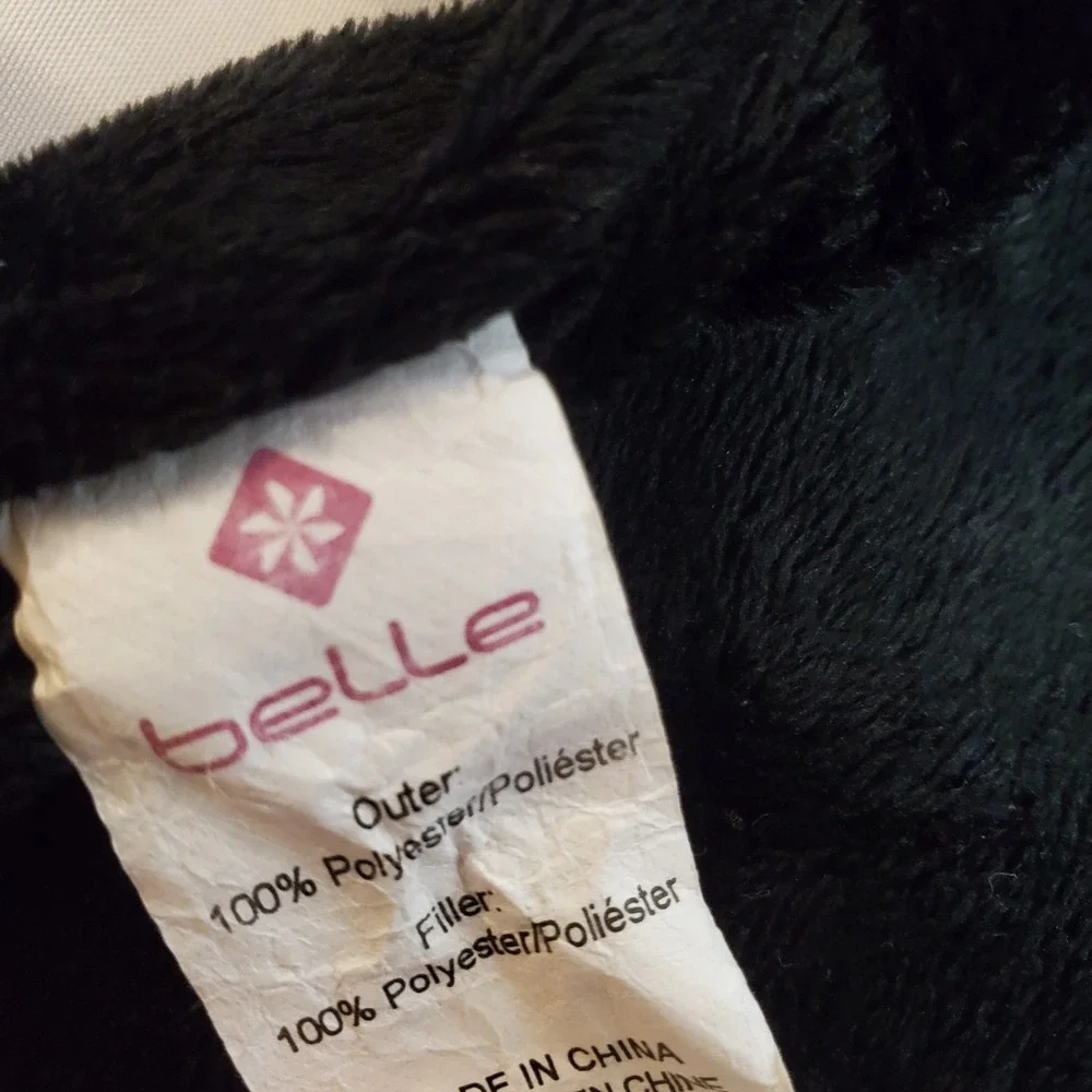 Belle Plush Animal‎ Baby Lovey Black White Dog Puppy